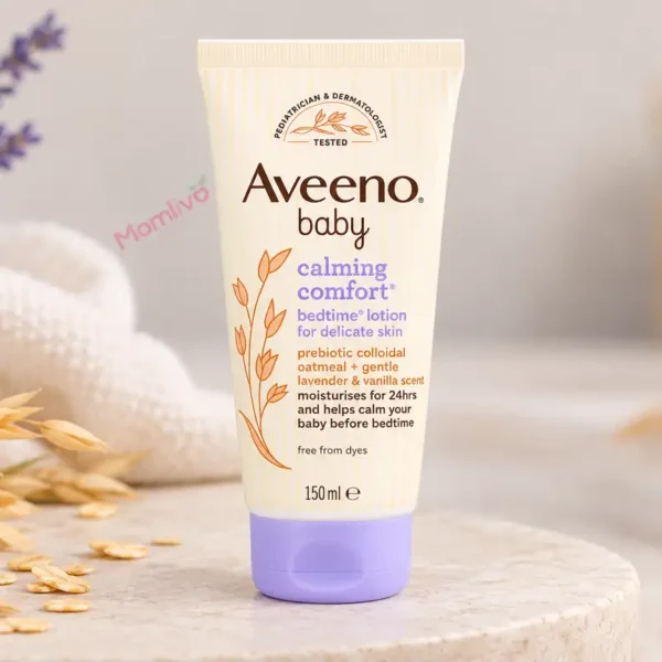 Aveeno Baby Calming Comfort bedtime lotion 150ml tube with lavender and vanilla scent