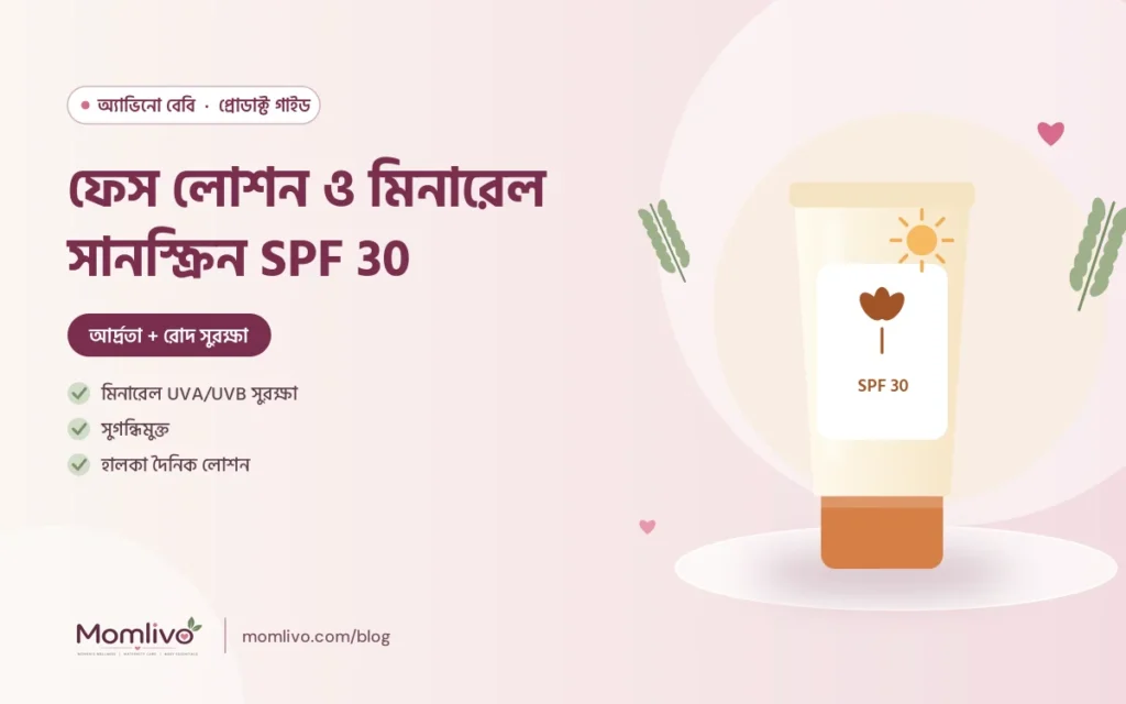 ফেস লোশন ও মিনারেল সানস্ক্রিন SPF 30 — Aveeno Baby গাইড