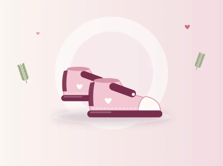 Soft pink baby shoes with a plum sole - Momlivo Baby Shoes collection