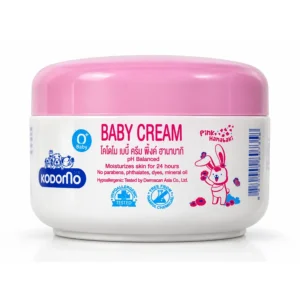 Kodomo Baby Cream 100ml pink jar, pH balanced and hypoallergenic tested