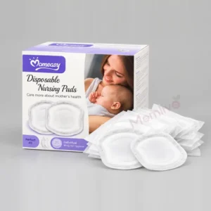 Momeasy Disposable Nursing Pads box with individually wrapped breast pads